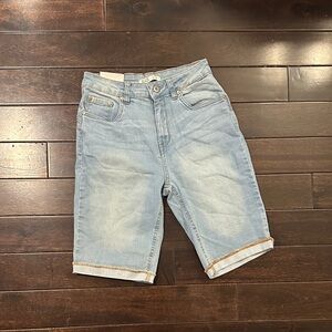 Light Blue Denim Women's Bermuda Shorts